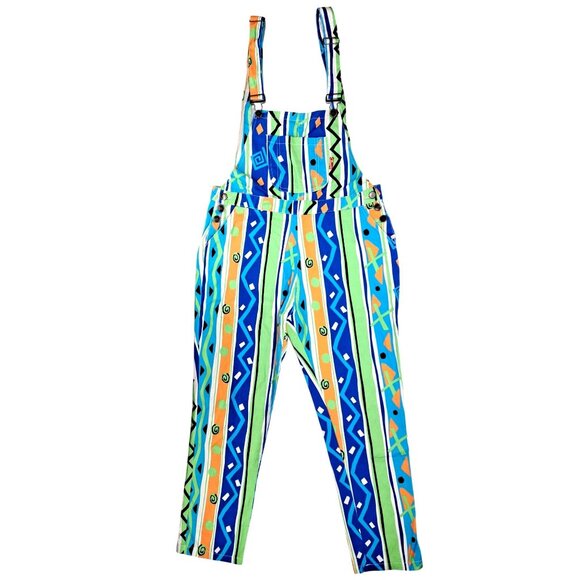 Shinesty Other - Shinesty Colorful Geometric Wild Print Bib Overalls Retro Look Size Men Medium